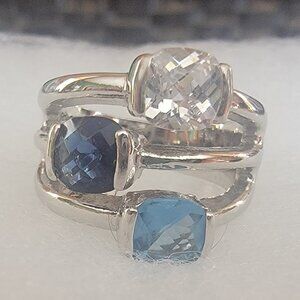 Lia Sophia Blue Bayou Riviera Ring Sz 6.5